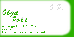 olga poli business card